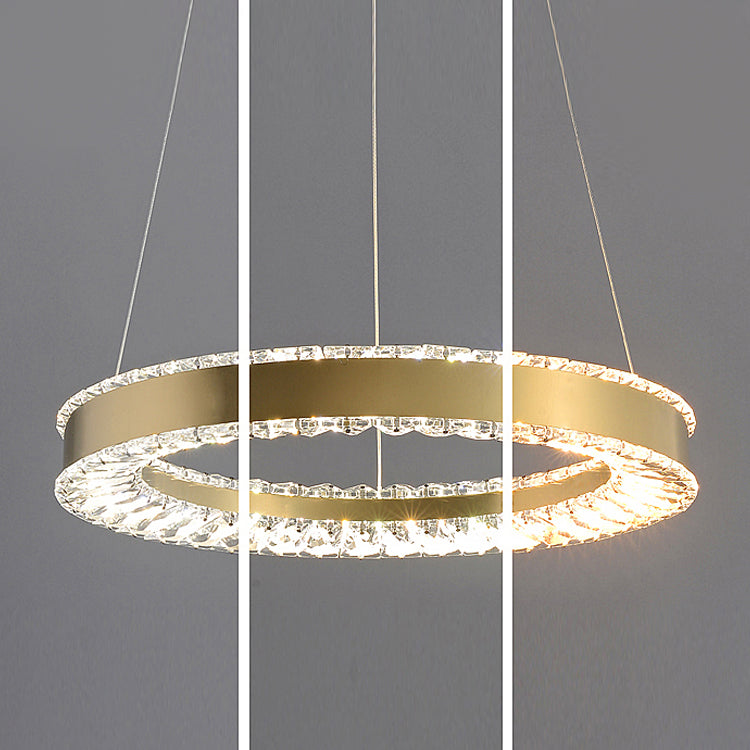 Lustre à luxe de style luxueux moderne Éclairage de lustre en cristal clair