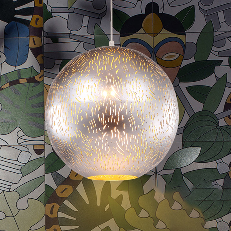 Globe Metallic Hanging Lighting Art Deco 1 Kopf Wohnzimmer Deckenlampe in Schwarz/Silber/Messing