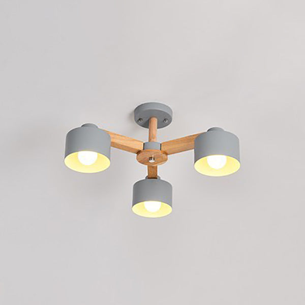 Cylindre en métal suspendu luminaires de style moderne multiples de plafond lampe à suspension de plafond