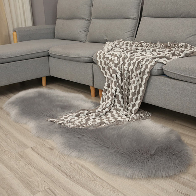 Einfacher Bereich Teppich moderner Festkörperpolyester Teppich nicht rutschfestem Backing Shag Teppich für Wohnzimmer