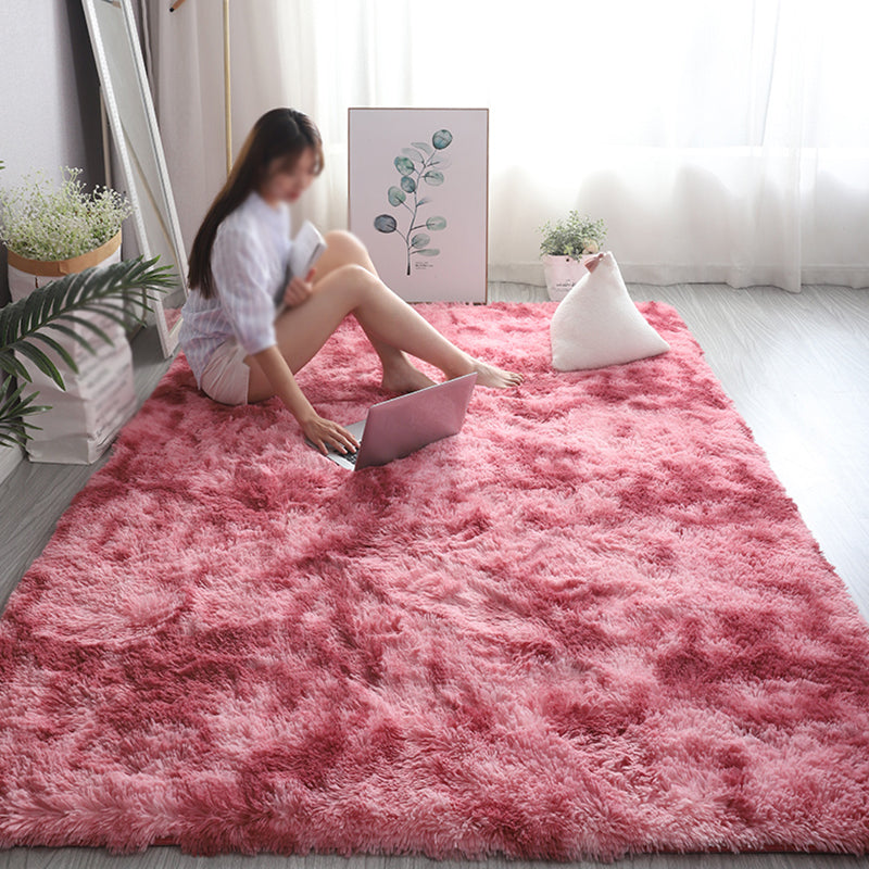 Simplicity Plain Shag Carpet Polyester Indoor Rug Non-Slip Backing Area Rug for Home Decoration