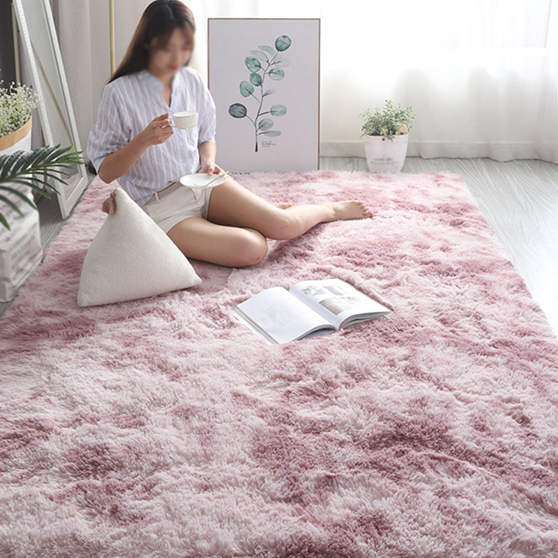 Simplicity Plain Shag Carpet Polyester Indoor Rug Non-Slip Backing Area Rug for Home Decoration