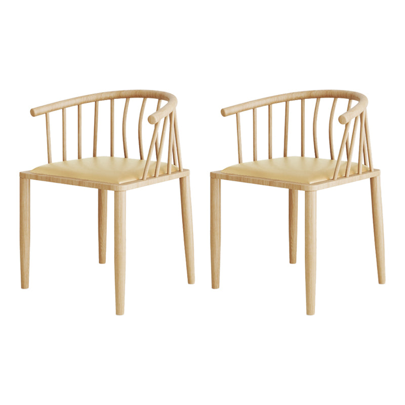 Chaises sans bras contemporaines en bois chaises à manger en cuir pour usage domestique