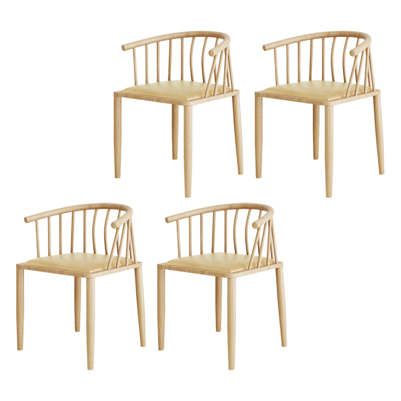 Chaises sans bras contemporaines en bois chaises à manger en cuir pour usage domestique