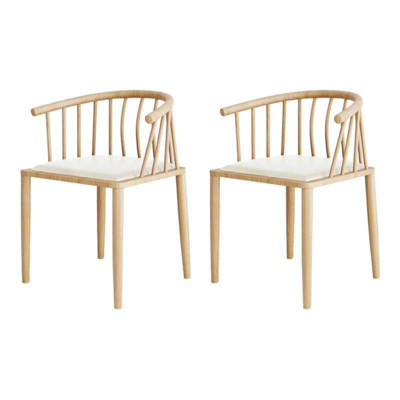 Chaises sans bras contemporaines en bois chaises à manger en cuir pour usage domestique