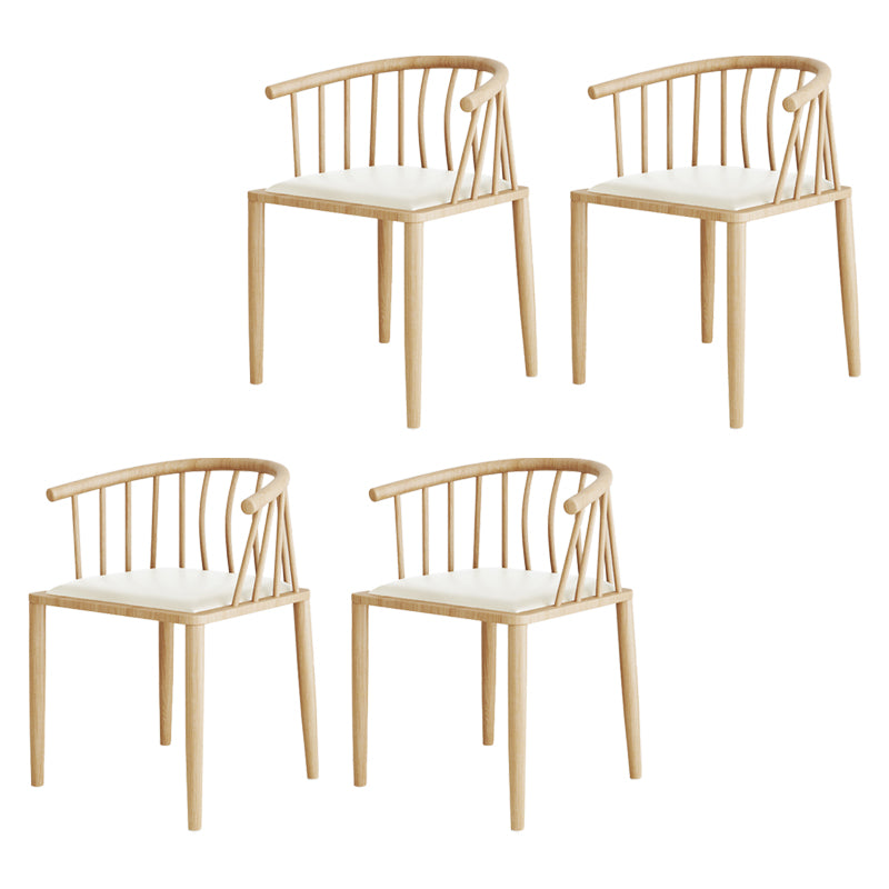 Chaises sans bras contemporaines en bois chaises à manger en cuir pour usage domestique