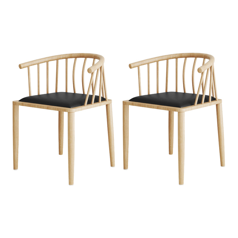 Chaises sans bras contemporaines en bois chaises à manger en cuir pour usage domestique