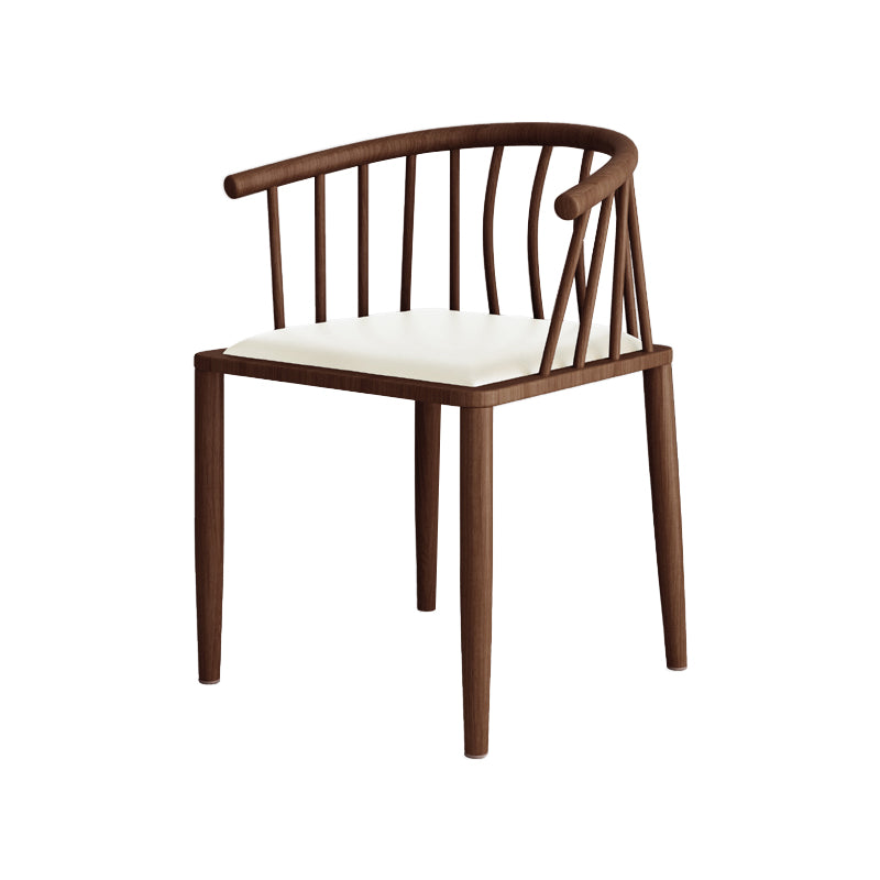 Chaises sans bras contemporaines en bois chaises à manger en cuir pour usage domestique