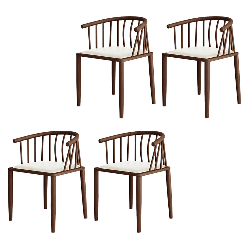 Chaises sans bras contemporaines en bois chaises à manger en cuir pour usage domestique