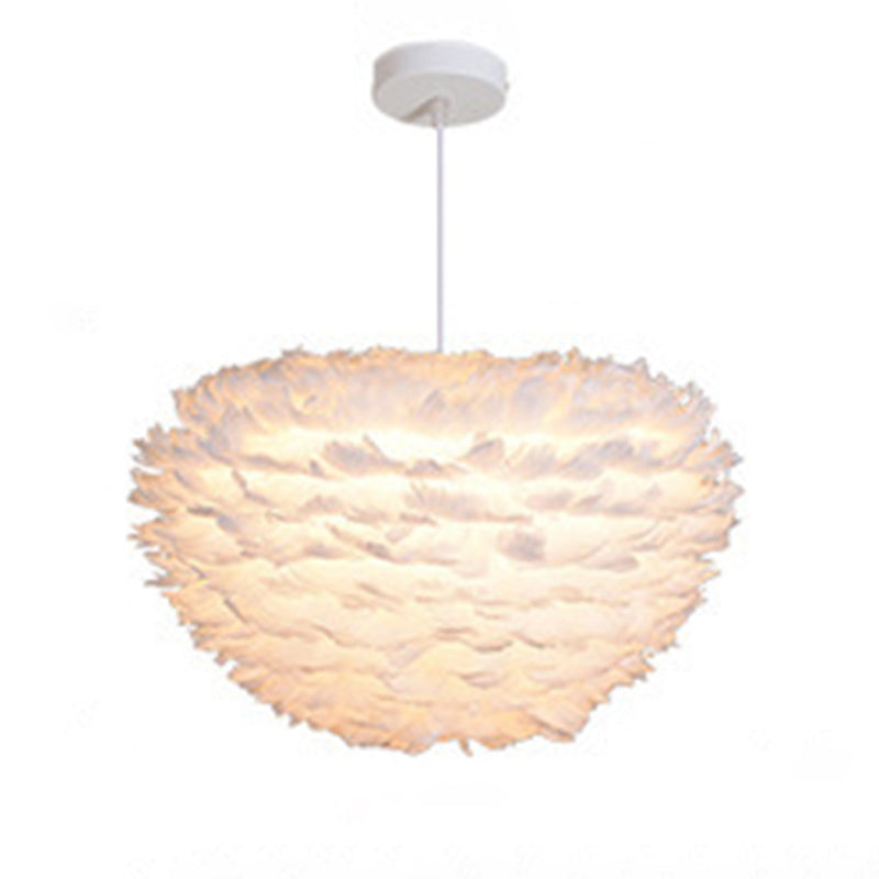 Plume moderne Hanging Lights Child's Chaby Chambre salon Chandelier