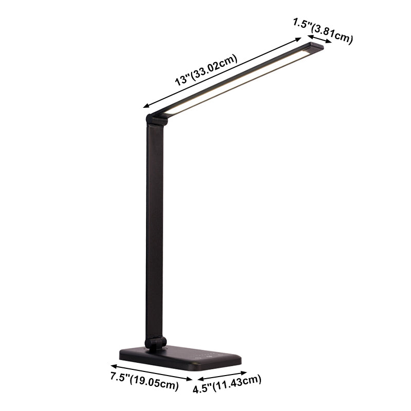 USB LED Table Lamp with Touch Control, Task Metal Folding Table Light for Bedroom