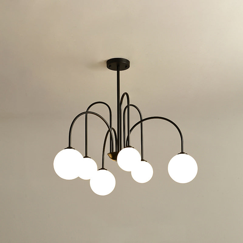 MODERN CREARE GLOBE PENDANT Light Lampe de suspension de fer laqué avec de l'ombre en verre