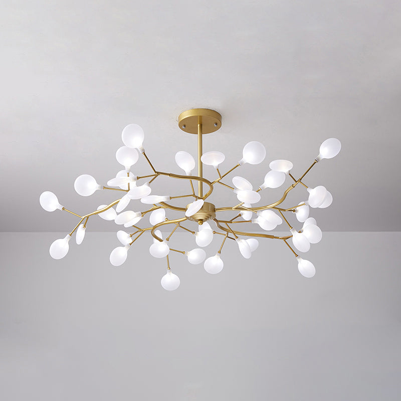 Lustre de lustre orbiculaire lustre moderne pour salle à manger avec une teinte acrylique