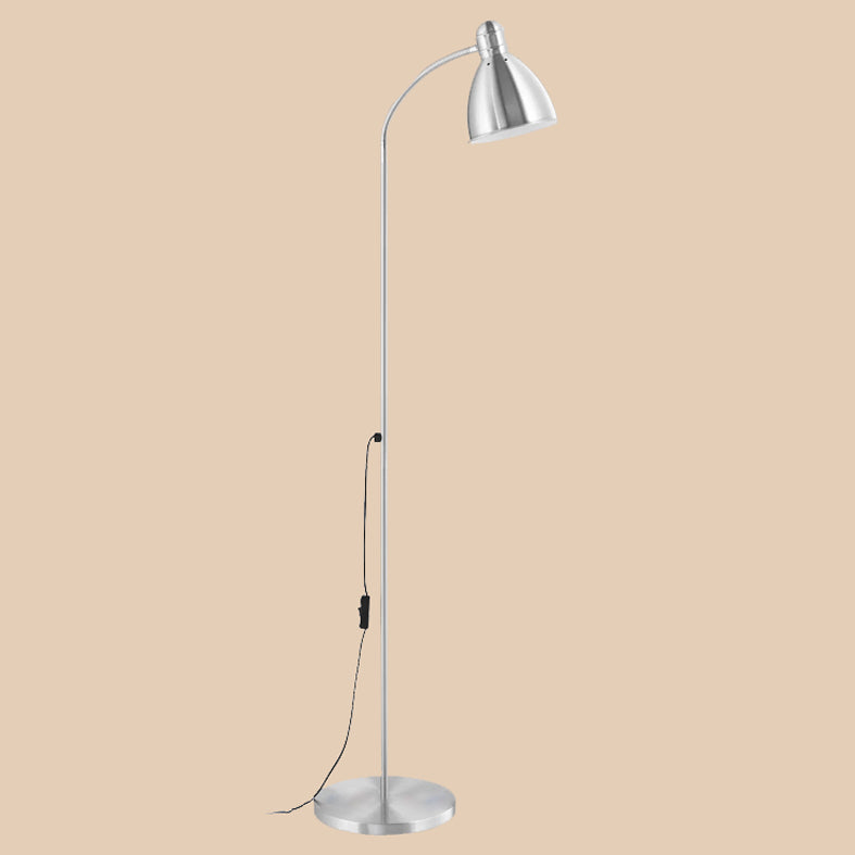 Nordic Bell Shade Leser -Stehlampe Aluminium 1 leichte Schlafzimmerbodenleuchte