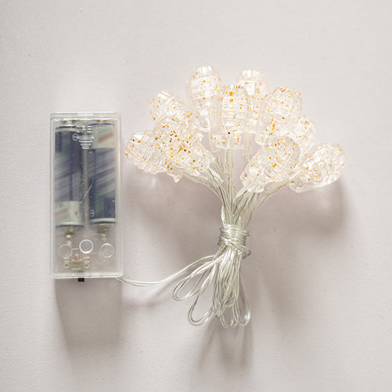 Plastic Geometric Shaped String Light Set Modern LED Festive Light for Indoor
