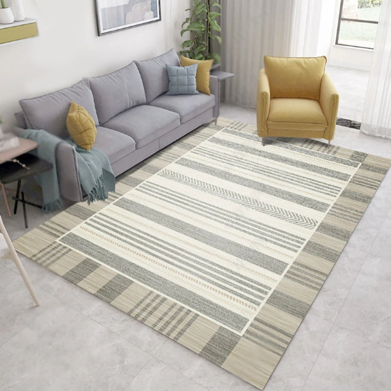 Yellow Traditional Rug Blending Graphic Rug Non-Slip Backing Rug for Living Room