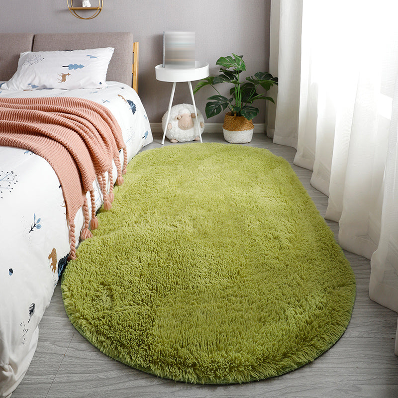 Minimalistisch bed tapijt eenvoudig eenvoudig tapijt polyester shag tapijt met niet-slip rug