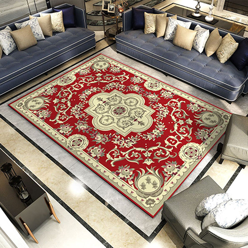 Navy Modern Rug Polyester Grafisch gebied Tapijt niet-slip achterste tapijt voor woningdecoratie