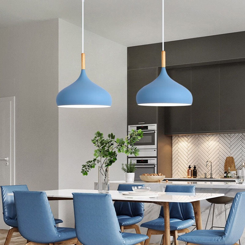 Macaron Pendant Lamp Fixture Nordic Style Single Light Living Room Ceiling Hanging Light