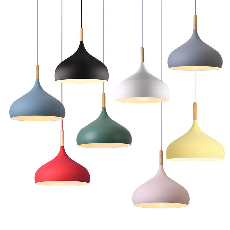 Macaron Pendant Lamp Fixture Nordic Style Single Light Living Room Ceiling Hanging Light