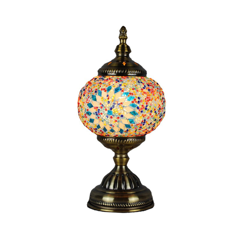 Southeast Asia Style Turkish Mosaic Desk Light Glass Lamp Shade Table Lamp Fixture