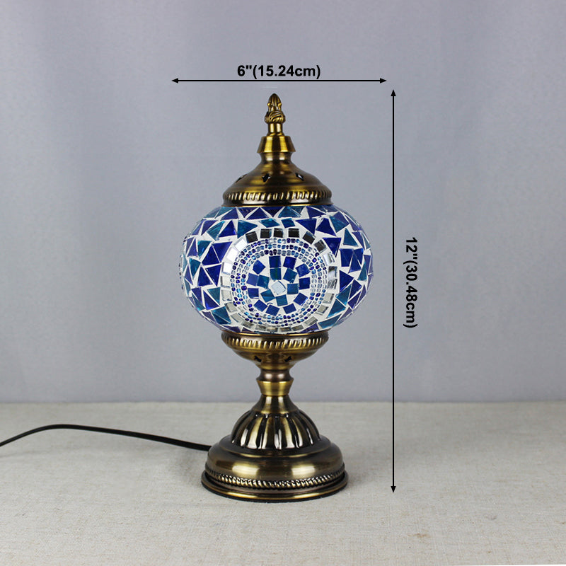 Southeast Asia Style Turkish Mosaic Desk Light Glass Lamp Shade Table Lamp Fixture