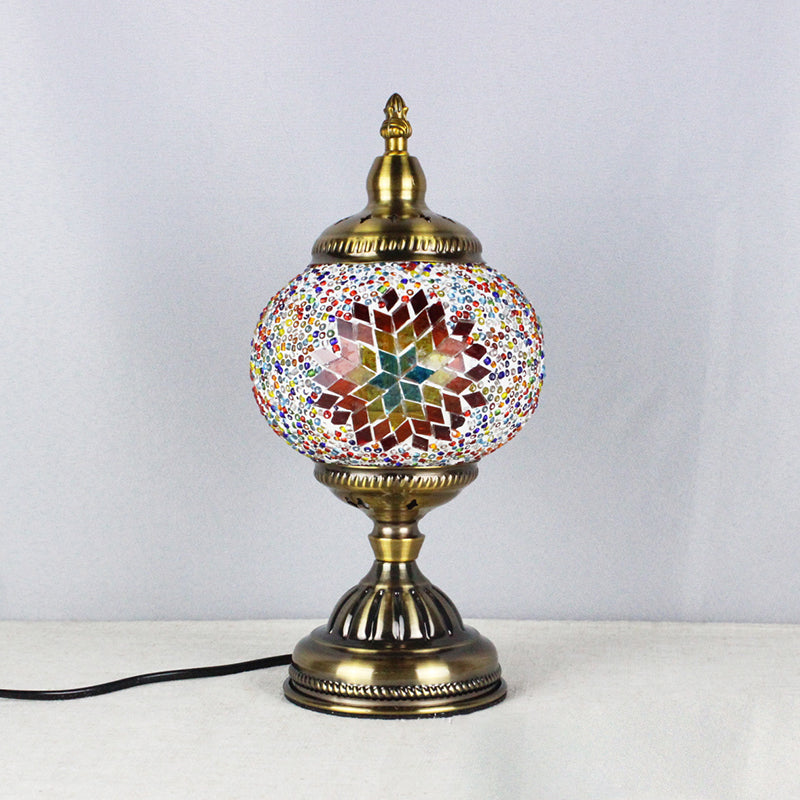 Southeast Asia Style Turkish Mosaic Desk Light Glass Lamp Shade Table Lamp Fixture