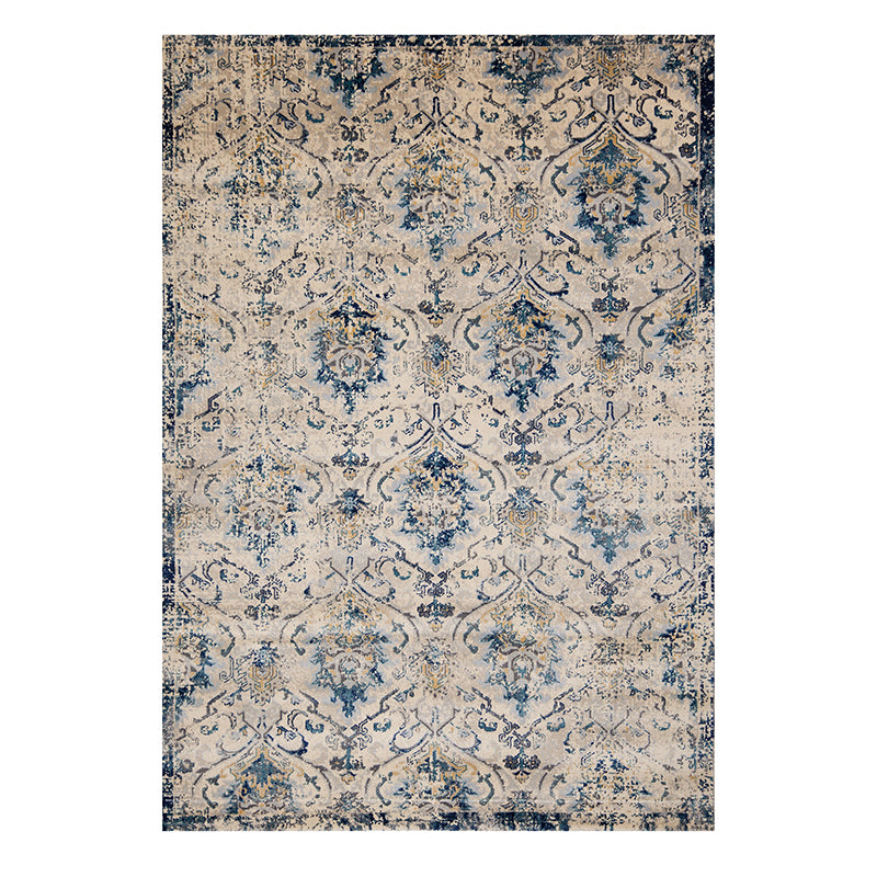 Victorian Tribal Print Teppich Polyester Fläche Teppich Färbung Resistenter Innenteppich für die Heimdekoration