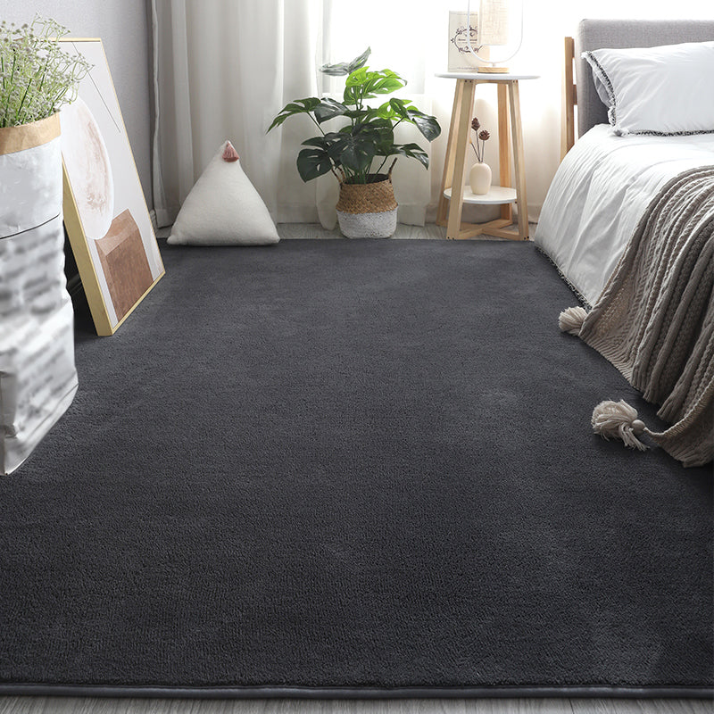 Trendy Solid Shag Rug Polyester Indoor Carpet Pet Friendly Area Carpet for Home Decoration