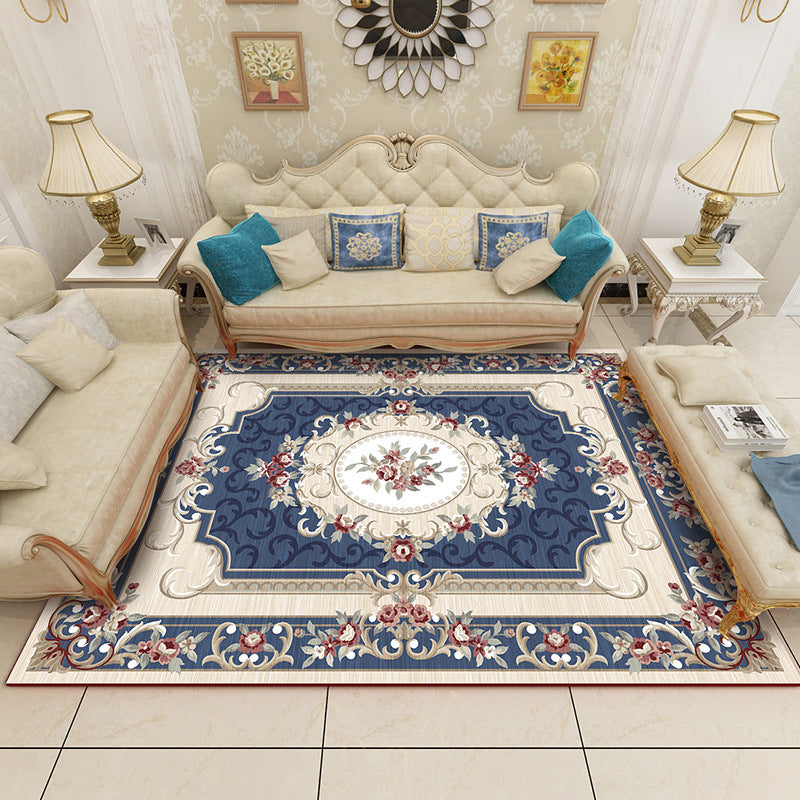 Stijlvol traditioneel tapijt Medallion Print Polyester Area Tapijt Anti-slip gebied Rug voor thuisdecoratie