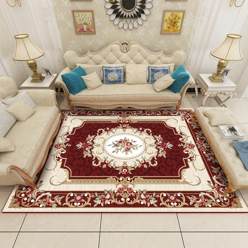 Stijlvol traditioneel tapijt Medallion Print Polyester Area Tapijt Anti-slip gebied Rug voor thuisdecoratie