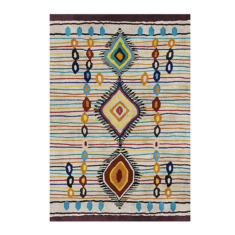 Traditioneller Wohnzimmer Teppich Marokko Muster Polyester Fläche Teppichfleck widerstandsfähiger Teppiche