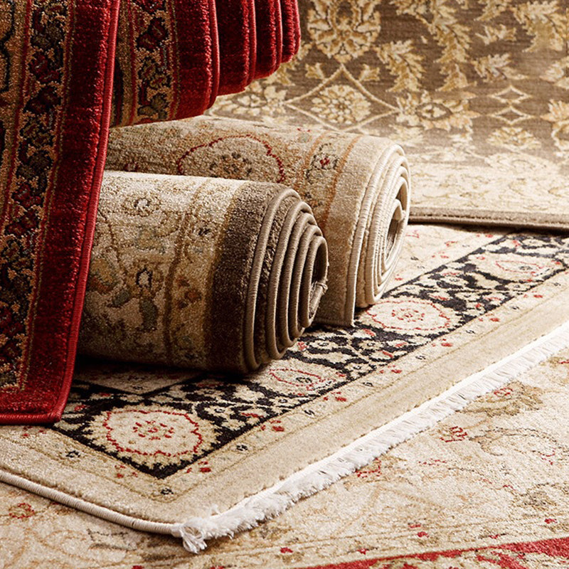 Traditionele woonkamer tapijt Antiek patroon Polyester gebied Rug vlekbestendig gebied Rug