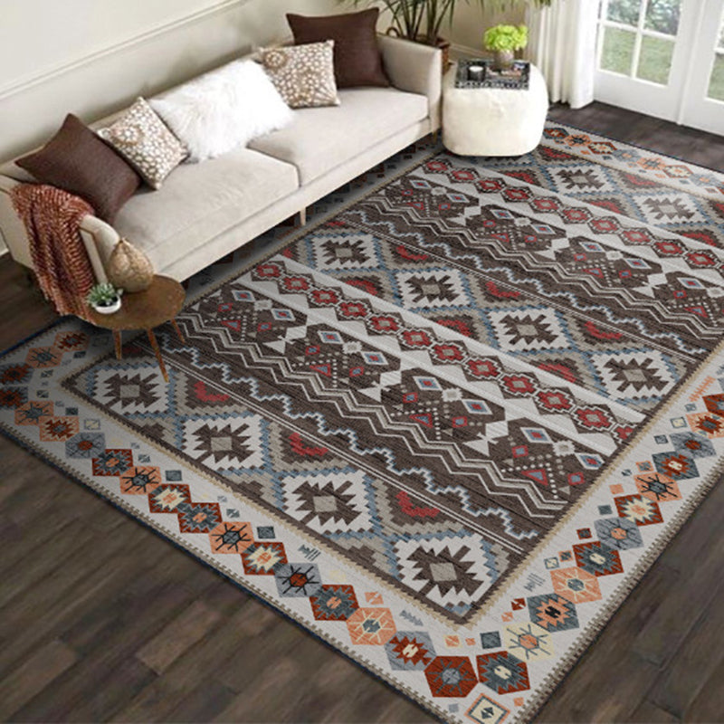 Tradizionale soggiorno tappeto antico area in poliestere tappeto tappeto resistente alle macchie