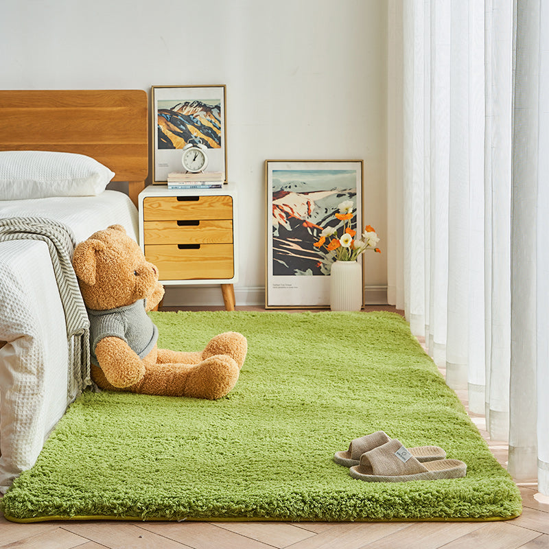 Confort Home Decoration Área Rug Solid Shag alfombra poliéster sin deslizamiento Alfombra interior
