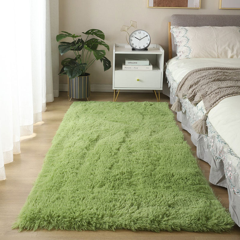 Alfombra de alfombra sólida sólida contemporánea Alfombra sin deslizamiento de la alfombra interior para el dormitorio del adulto