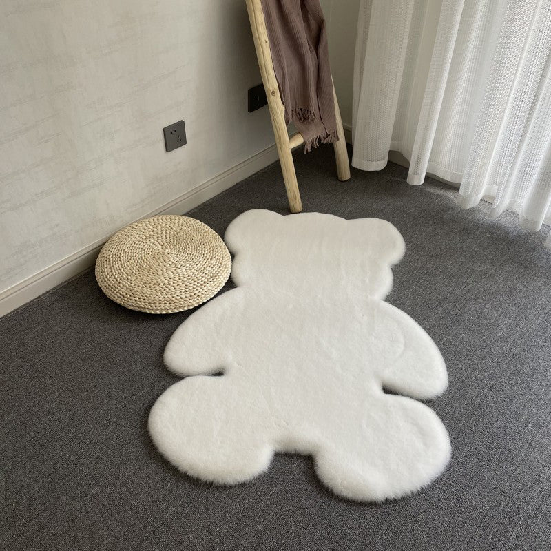 Kinderbärenmuster Teppich Polyester Plüsch Fläche Teppichfleck -Widerstandsteppich für Kinderzimmer