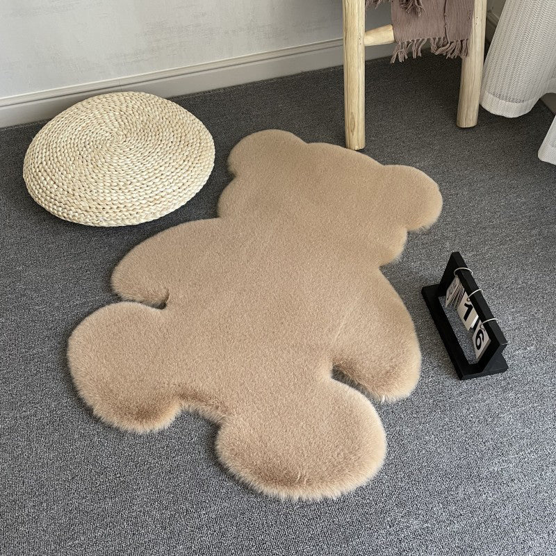 Kinderbärenmuster Teppich Polyester Plüsch Fläche Teppichfleck -Widerstandsteppich für Kinderzimmer