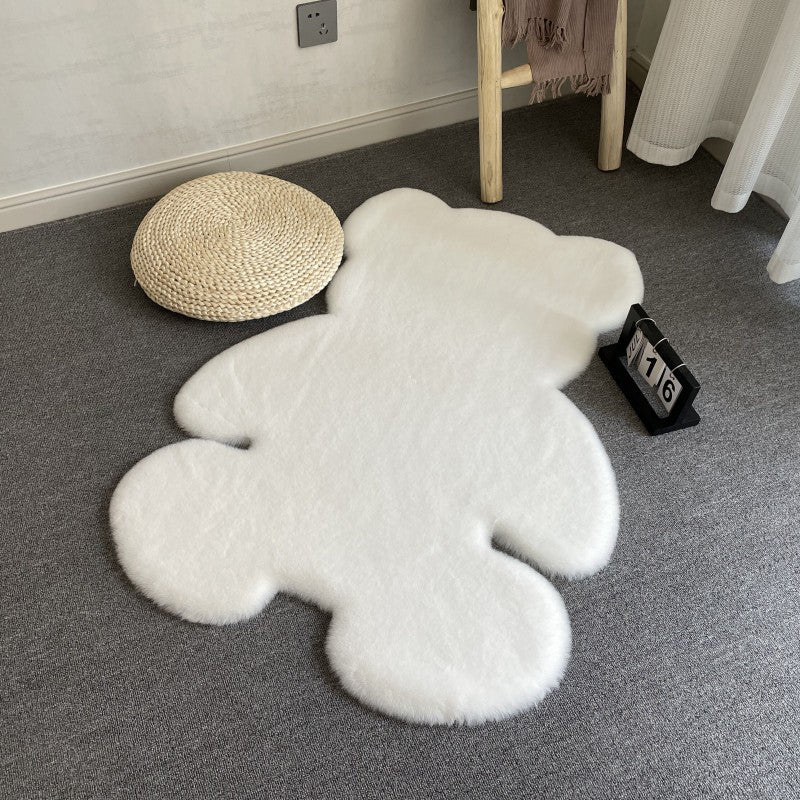 Kid Bear Pattern Carpet Polyester Plush Area Rug Stain Resistant Rug for Children's Room