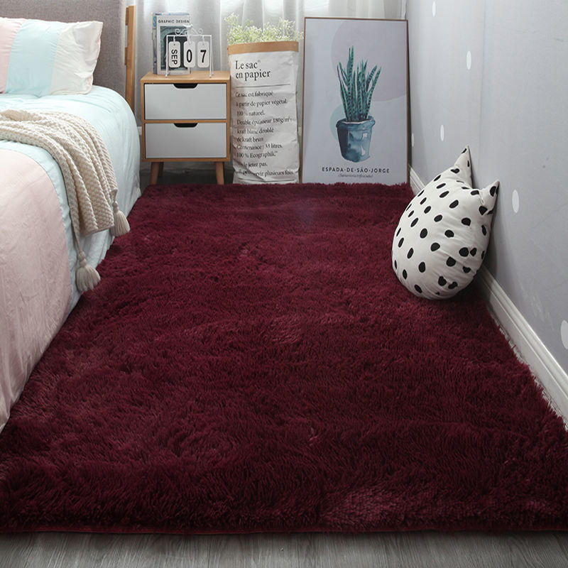 Zone de décoration de maison de confort tapis pain shag moquet polyester non glissant le tapis intérieur du support