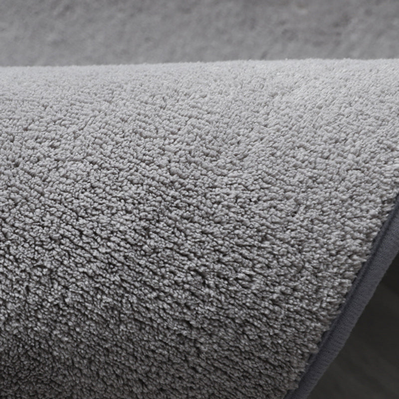 Simplicity Solid Shag Rug Polyester Carpet Non-Slip Backing Indoor Carpet for Adult's Bedroom