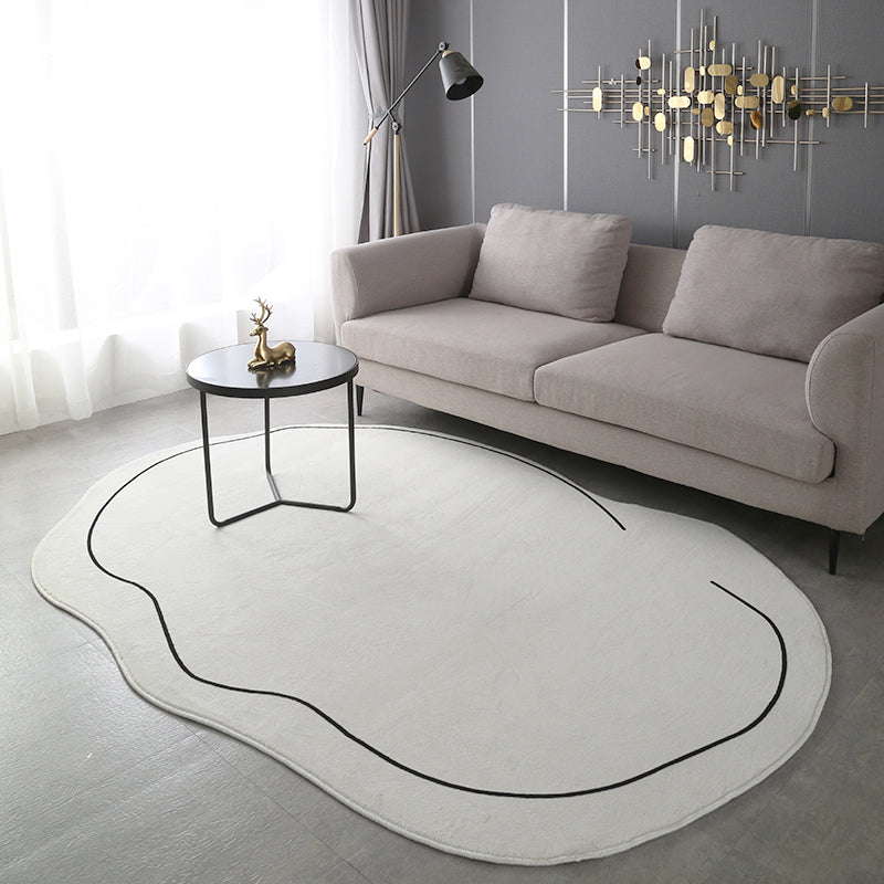 Contemporary Area Rug Leisure Novelty Shape Rug Washable Polyester Carpet for Home Decor