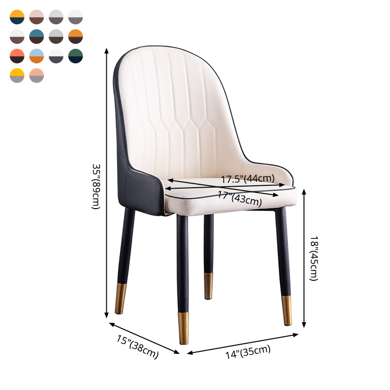 Sedia da braccio interno scandinavo Parsons di schiena in metallo imbottito.