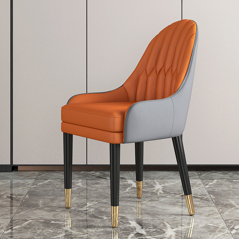 Glam houten eetkamerstoelen stoffen gestoffeerde arm eetstoelen voor restaurant