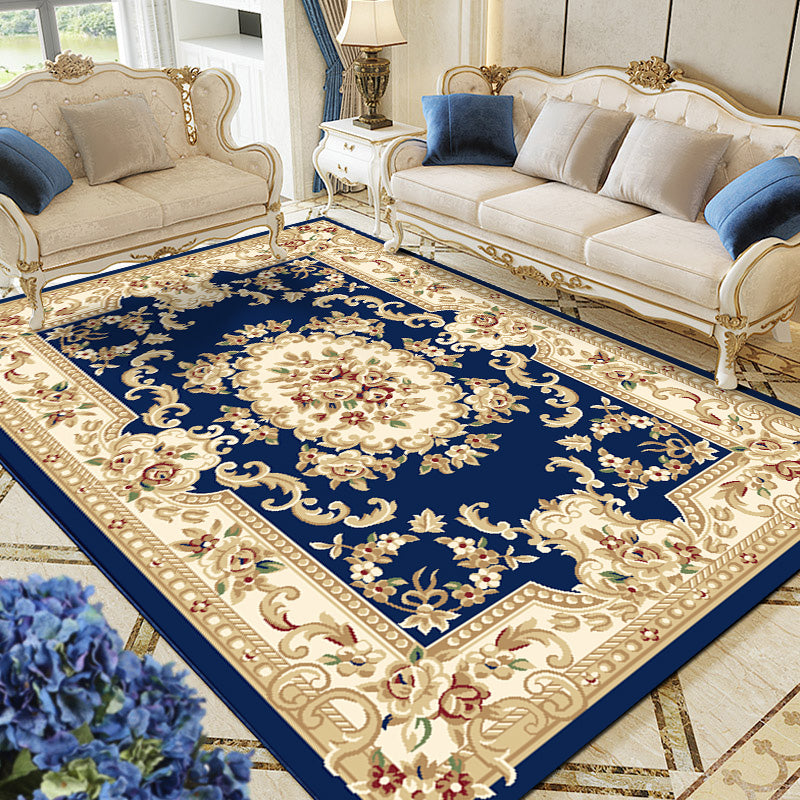 Tradition de polyester rug rug rétro motif de tapis de tapis tapis non glissant le support pour la décoration intérieure
