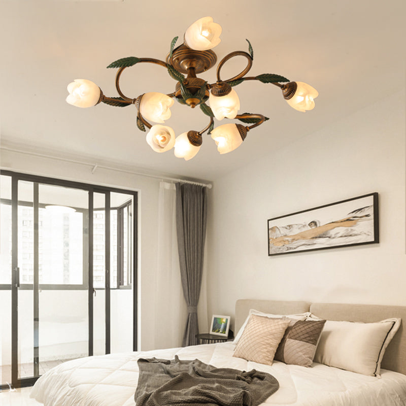 Flower Shaped Ceiling Lamp Minimalist Flush-mount Light for Living Room Drawing Room