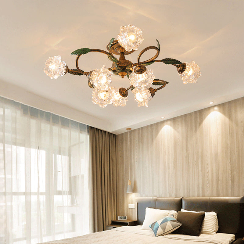 Flower Shaped Ceiling Lamp Minimalist Flush-mount Light for Living Room Drawing Room