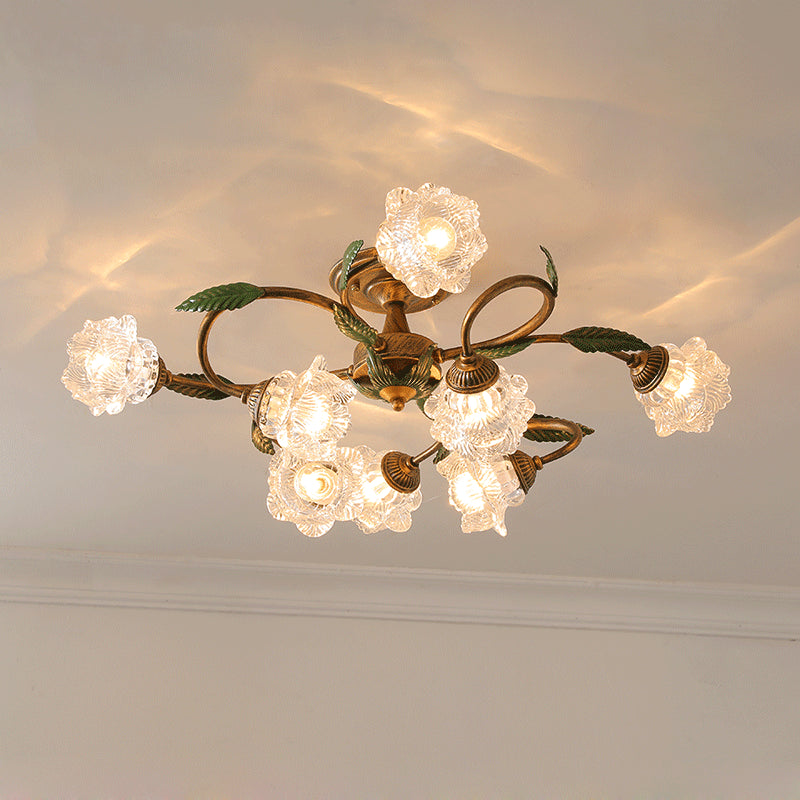 Flower Shaped Ceiling Lamp Minimalist Flush-mount Light for Living Room Drawing Room