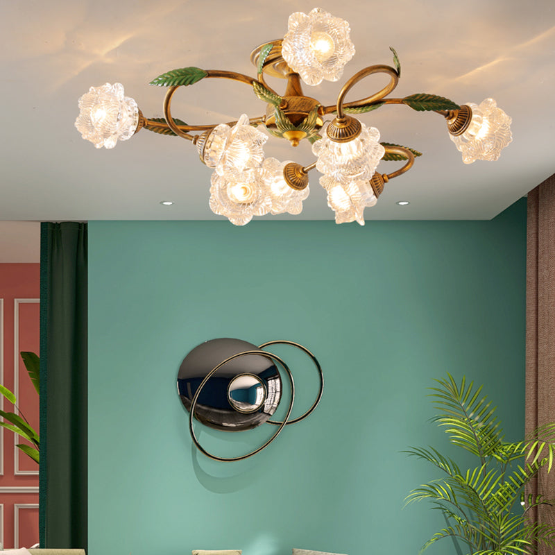 Flower Shaped Ceiling Lamp Minimalist Flush-mount Light for Living Room Drawing Room