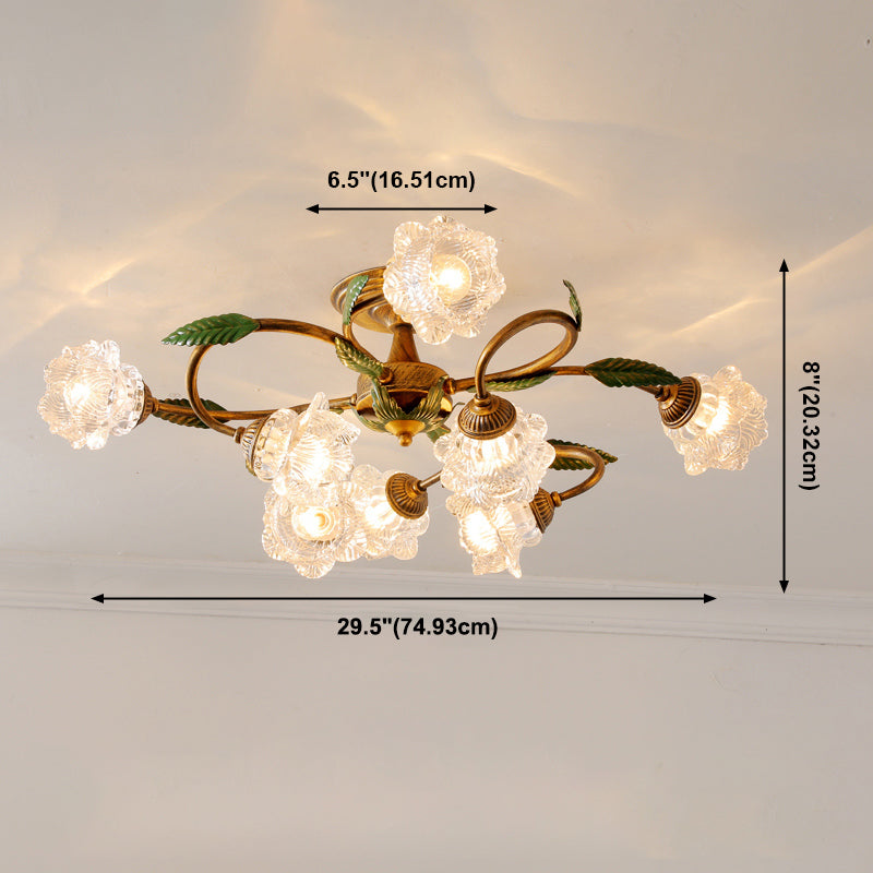 Flower Shaped Ceiling Lamp Minimalist Flush-mount Light for Living Room Drawing Room